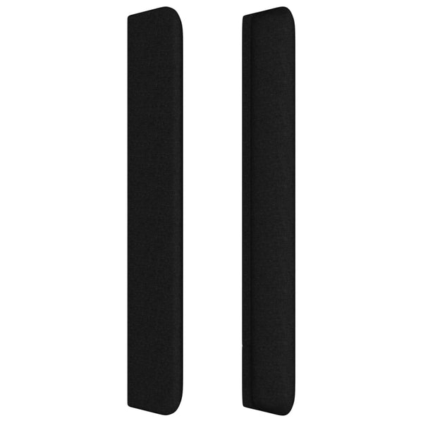 vidaXL Tête de lit à oreilles Noir 93x16x118/128 cm Tissu