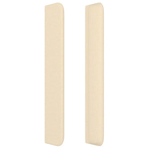 Kopfteil mit Ohren Creme 93x16x118/128 cm Stoff