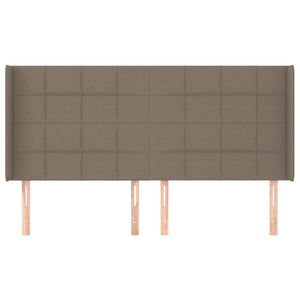 Kopfteil mit Ohren Taupe 163x16x118/128 cm Stoff