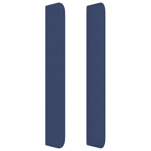 Kopfteil mit Ohren Blau 163x16x118/128 cm Stoff