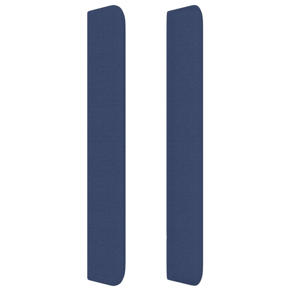 Kopfteil mit Ohren Blau 163x16x118/128 cm Stoff