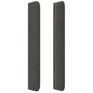 Kopfteil mit Ohren Dunkelgrau 103x16x118/128 cm Samt