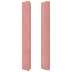 Kopfteil mit Ohren Rosa 147x16x118/128 cm Samt