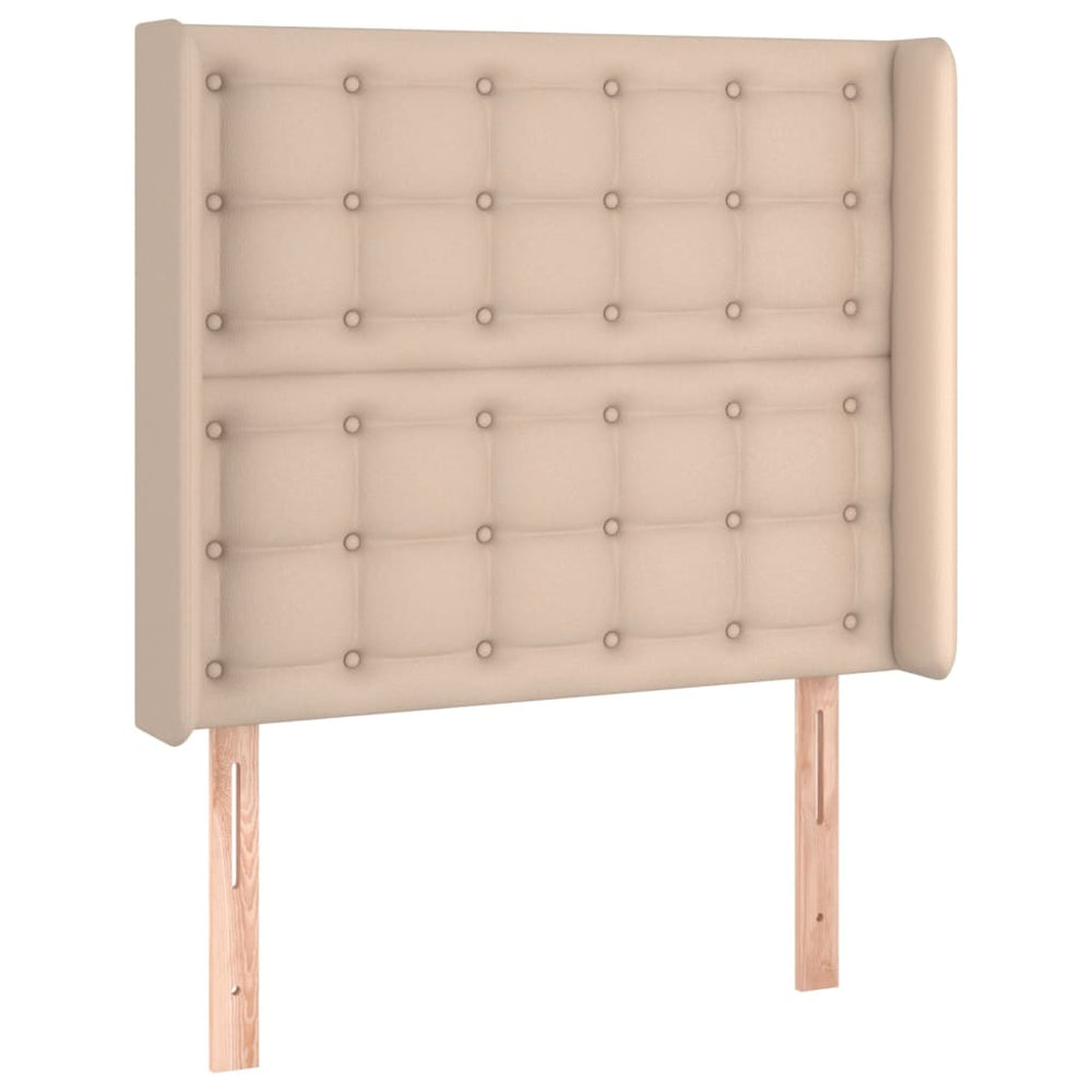 vidaXL Tête de lit avec oreilles Marron cappuccino 83x16x118/128 cm Similicuir