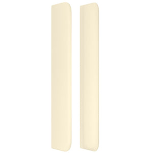 Kopfteil mit Ohren Creme 103x16x118/128 cm Kunstleder