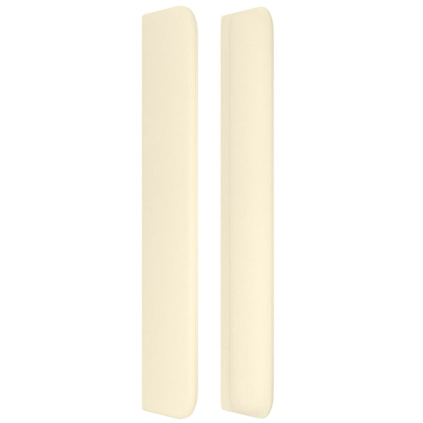 Kopfteil mit Ohren Creme 103x16x118/128 cm Kunstleder