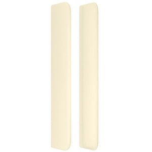 Kopfteil mit Ohren Creme 183x16x118/128 cm Kunstleder