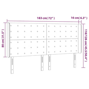 Kopfteil mit Ohren Creme 183x16x118/128 cm Kunstleder