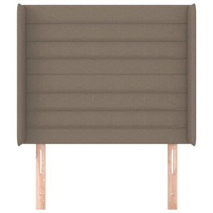 Kopfteil mit Ohren Taupe 103x16x118/128 cm Stoff