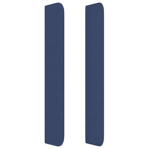 Kopfteil mit Ohren Blau 103x16x118/128 cm Stoff
