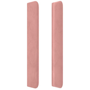 Kopfteil mit Ohren Rosa 93x16x118/128 cm Samt