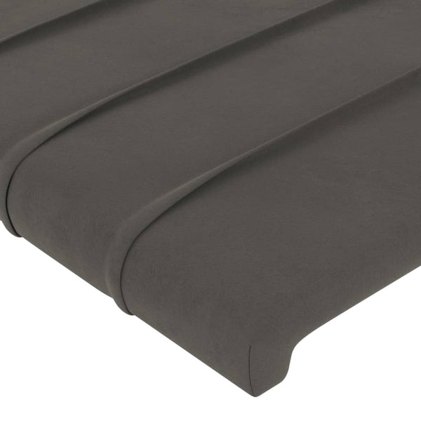 Kopfteil mit Ohren Dunkelgrau 103x16x118/128 cm Samt