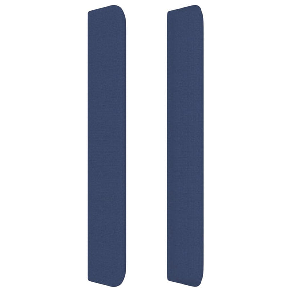 Kopfteil mit Ohren Blau 93x16x118/128 cm Stoff