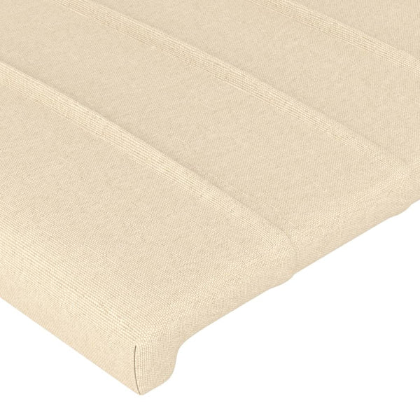 Kopfteil mit Ohren Creme 147x16x118/128 cm Stoff