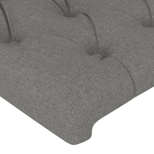 Kopfteil mit Ohren Dunkelgrau 93x16x118/128 cm Stoff
