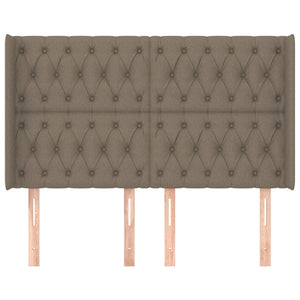 Kopfteil mit Ohren Taupe 147x16x118/128 cm Stoff