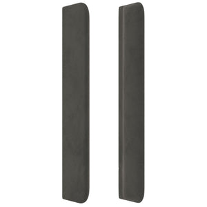 Kopfteil mit Ohren Dunkelgrau 163x16x118/128 cm Samt