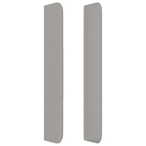 Kopfteil mit Ohren Hellgrau 83x16x118/128 cm Stoff
