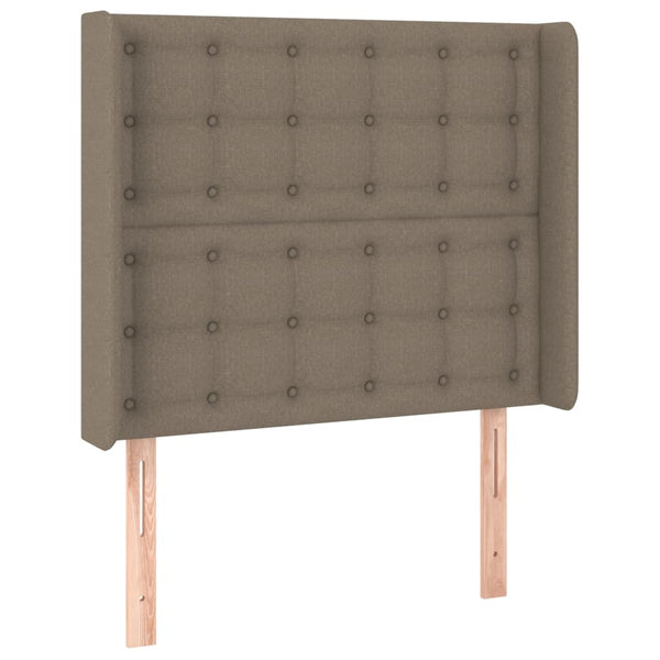 vidaXL Tête de lit à oreilles Taupe 83x16x118/128 cm Tissu