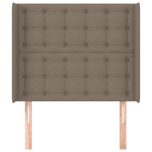 vidaXL Tête de lit à oreilles Taupe 83x16x118/128 cm Tissu