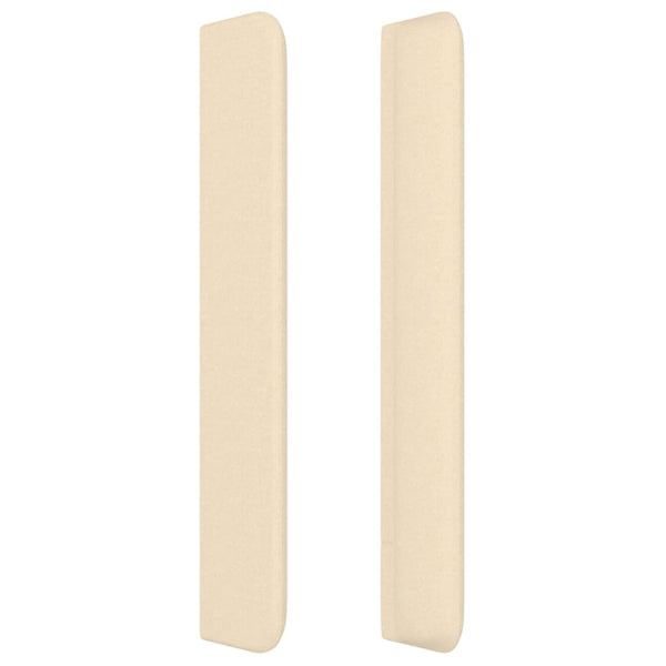 Kopfteil mit Ohren Creme 103x16x118/128 cm Stoff