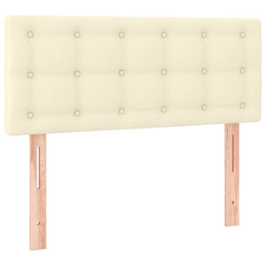 LED Kopfteil Creme 90x5x78/88 cm Kunstleder