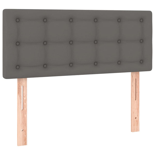 LED Kopfteil Grau 90x5x78/88 cm Kunstleder