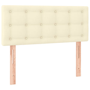 LED Kopfteil Creme 100x5x78/88 cm Kunstleder