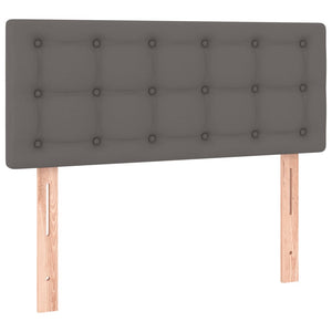 LED Kopfteil Grau 100x5x78/88 cm Kunstleder