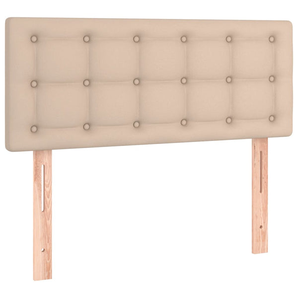 LED Kopfteil Cappuccino-Braun 100x5x78/88 cm Kunstleder