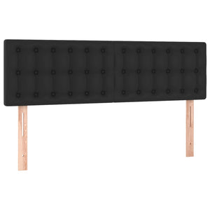 LED Kopfteil Schwarz 144x5x78/88 cm Kunstleder