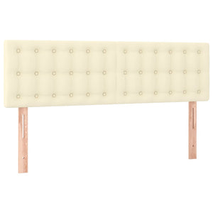 LED Kopfteil Creme 144x5x78/88 cm Kunstleder
