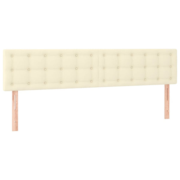 LED Kopfteil Creme 160x5x78/88 cm Kunstleder
