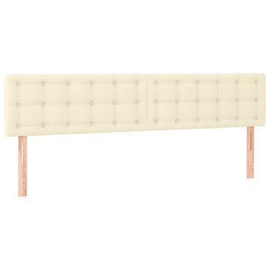 LED Kopfteil Creme 180x5x78/88 cm Kunstleder