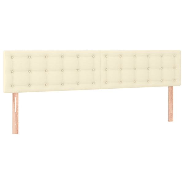 LED Kopfteil Creme 180x5x78/88 cm Kunstleder