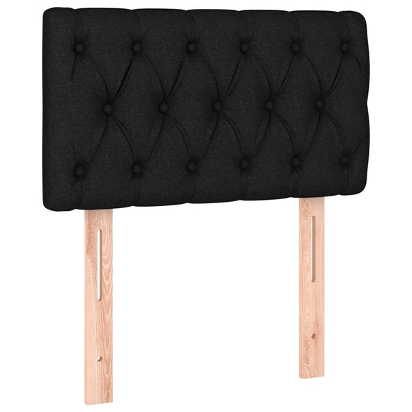 LED Kopfteil Schwarz 80x7x78/88 cm Stoff