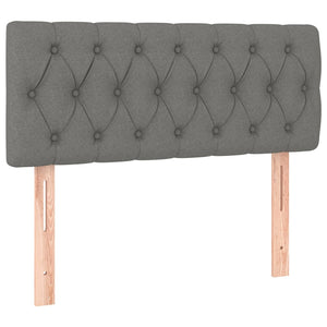 LED Kopfteil Dunkelgrau 90x7x78/88 cm Stoff