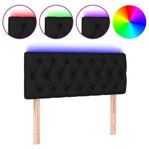 LED Kopfteil Schwarz 90x7x78/88 cm Stoff