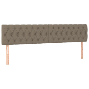 LED Kopfteil Taupe 180x7x78/88 cm Stoff