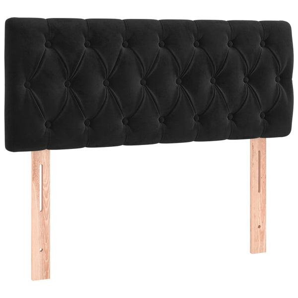 LED Kopfteil Schwarz 100x7x78/88 cm Samt