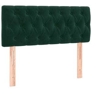 LED Kopfteil Dunkelgrün 100x7x78/88 cm Samt