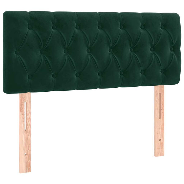 LED Kopfteil Dunkelgrün 100x7x78/88 cm Samt