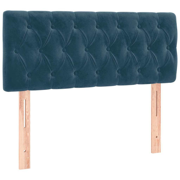 LED Kopfteil Dunkelblau 100x7x78/88 cm Samt