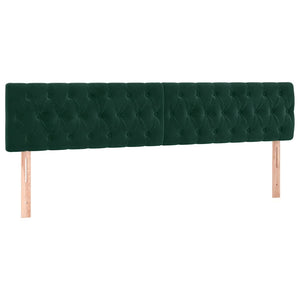 LED Kopfteil Dunkelgrün 180x7x78/88 cm Samt