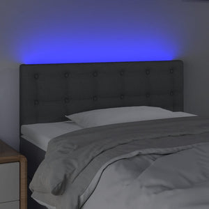 LED Kopfteil Dunkelgrau 80x5x78/88 cm Stoff