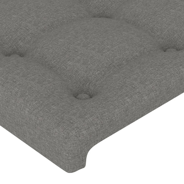LED Kopfteil Dunkelgrau 80x5x78/88 cm Stoff