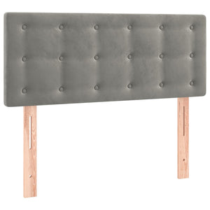 LED Kopfteil Hellgrau 80x5x78/88 cm Samt