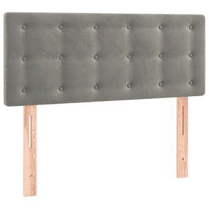 vidaXL Tête de lit à LED Gris clair 100x5x78/88 cm Velours