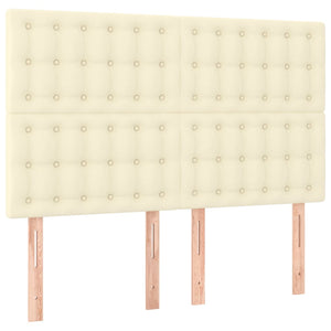LED Kopfteil Creme 144x5x118/128 cm Kunstleder