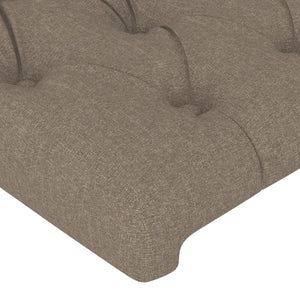 LED Kopfteil Taupe 144x7x118/128 cm Stoff